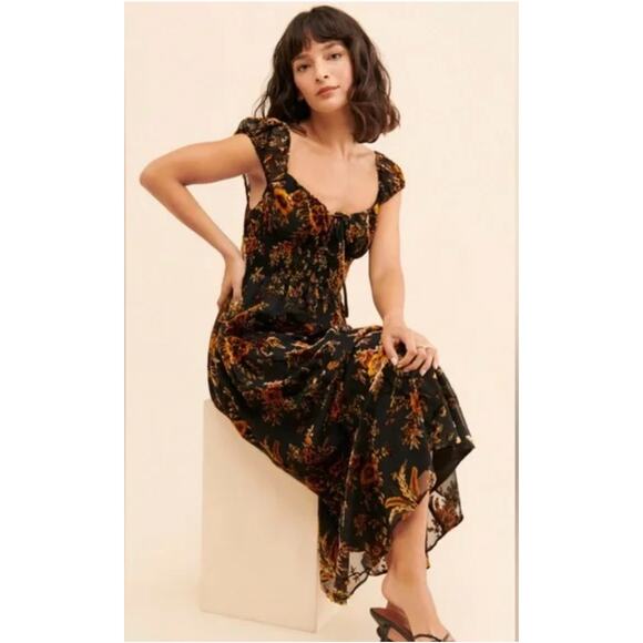 Anthropologie Dresses & Skirts - Anthropologie Hutch Floral Burnout Midi Dress Medium